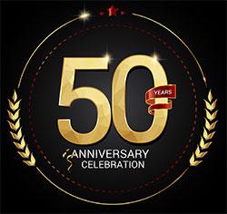 Celebrating 50 years helping people hear logo